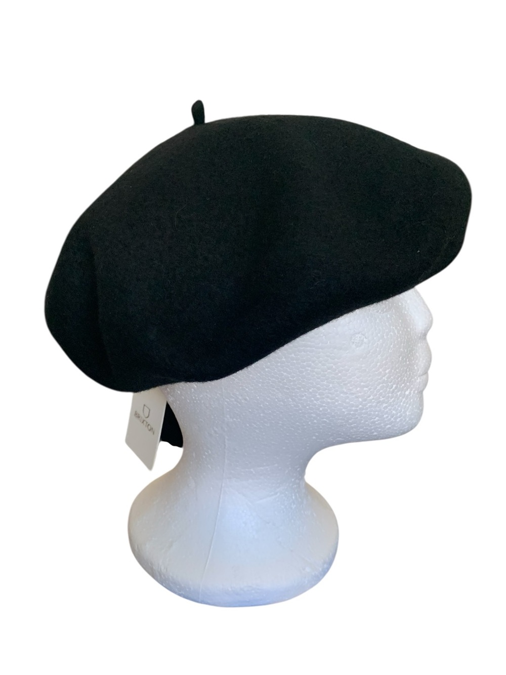 Brixton Audrey Beret Black Wool Hat Women’s Medium NWT Parisian